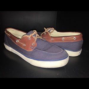 Mens Size 8 Blue Polo Leather Shoes